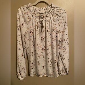 a new day Women's Patterned Blouse - Cream and Brown